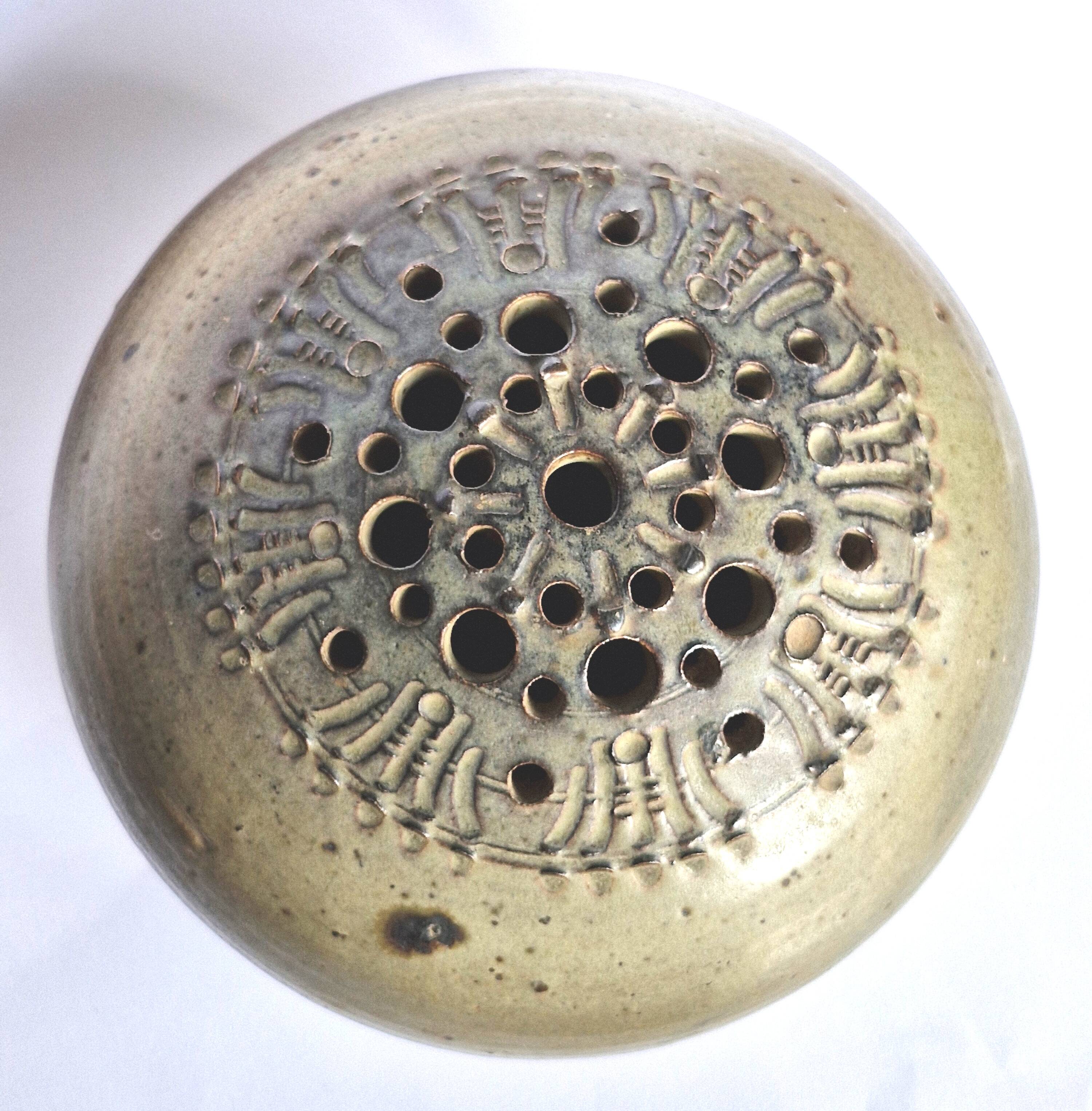 Vase with enamelled stoneware