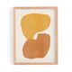 Abstract painting 30x40cm yellow and ochre signed eawy
