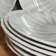 Nine earthenware plates from Salins-les-Bains vintage