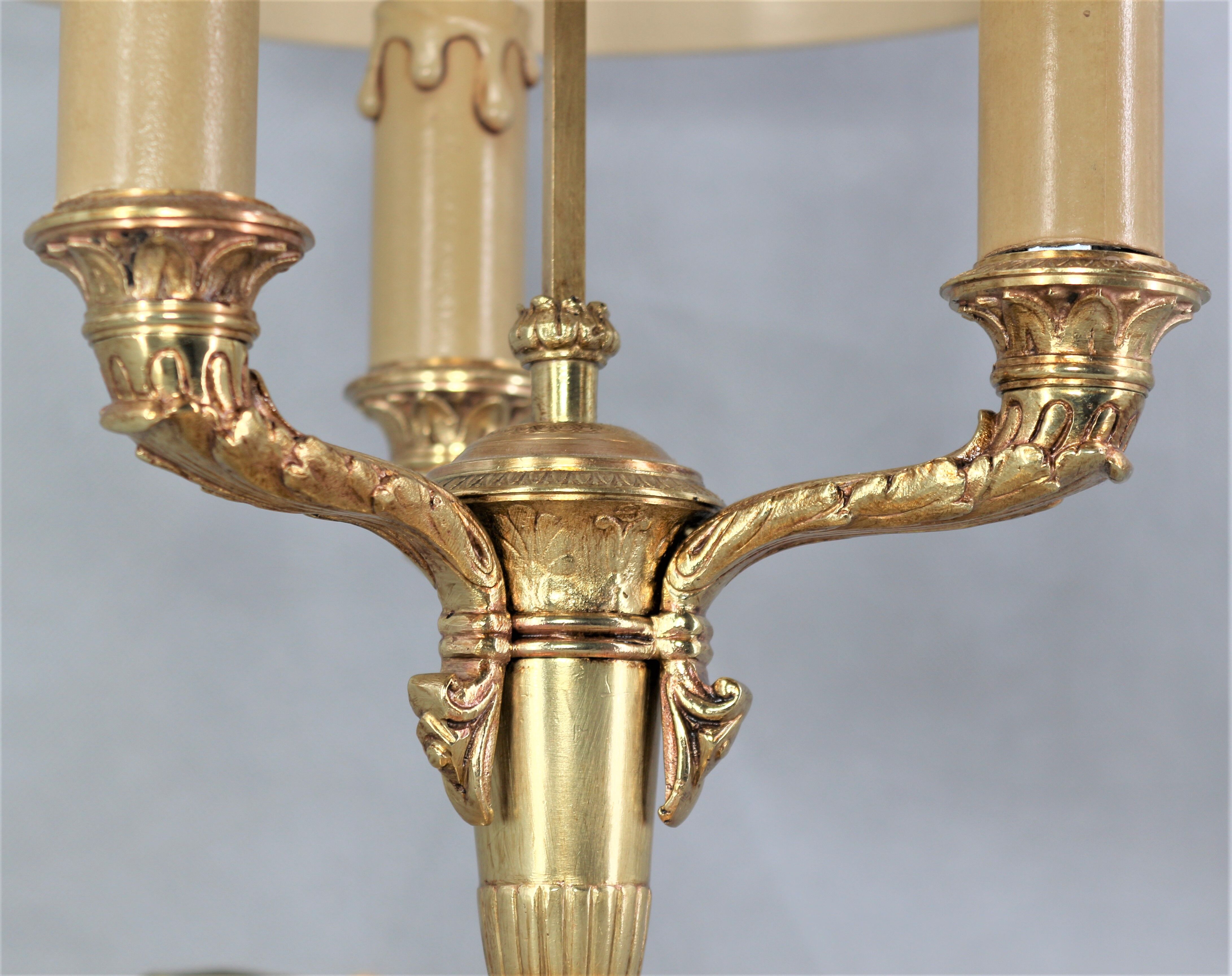 Empire-style gilded bronze hot water lamp