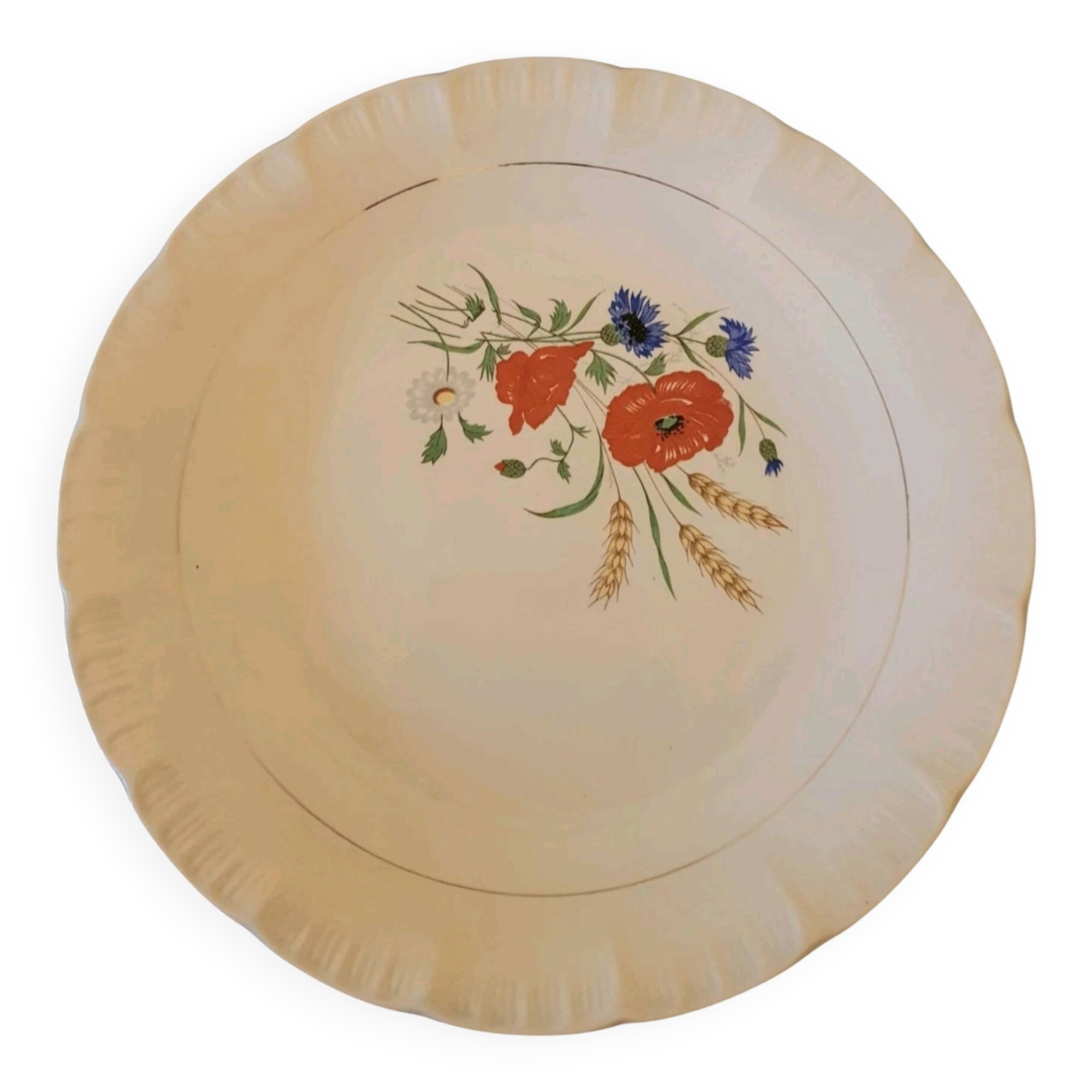 Large antique dish Sarreguemines Digoin, Agreste model