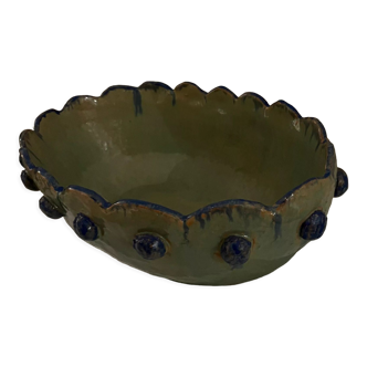 Green ceramic dish