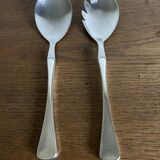 Midcentury Denmark Sorensen sterling silver salad server set 1959