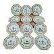 Set of 12 small antique plates by Alfred Renoleau, different designs.