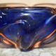 Decorative glass floral bowl