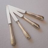 Set of 4 small silver knives