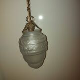 Art Deco chandelier in molded blown glass