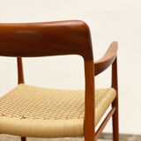 Mid century teak armrest chair by Niels O. Møller for J.L. Moller, Model 56, Denmark, 1950s