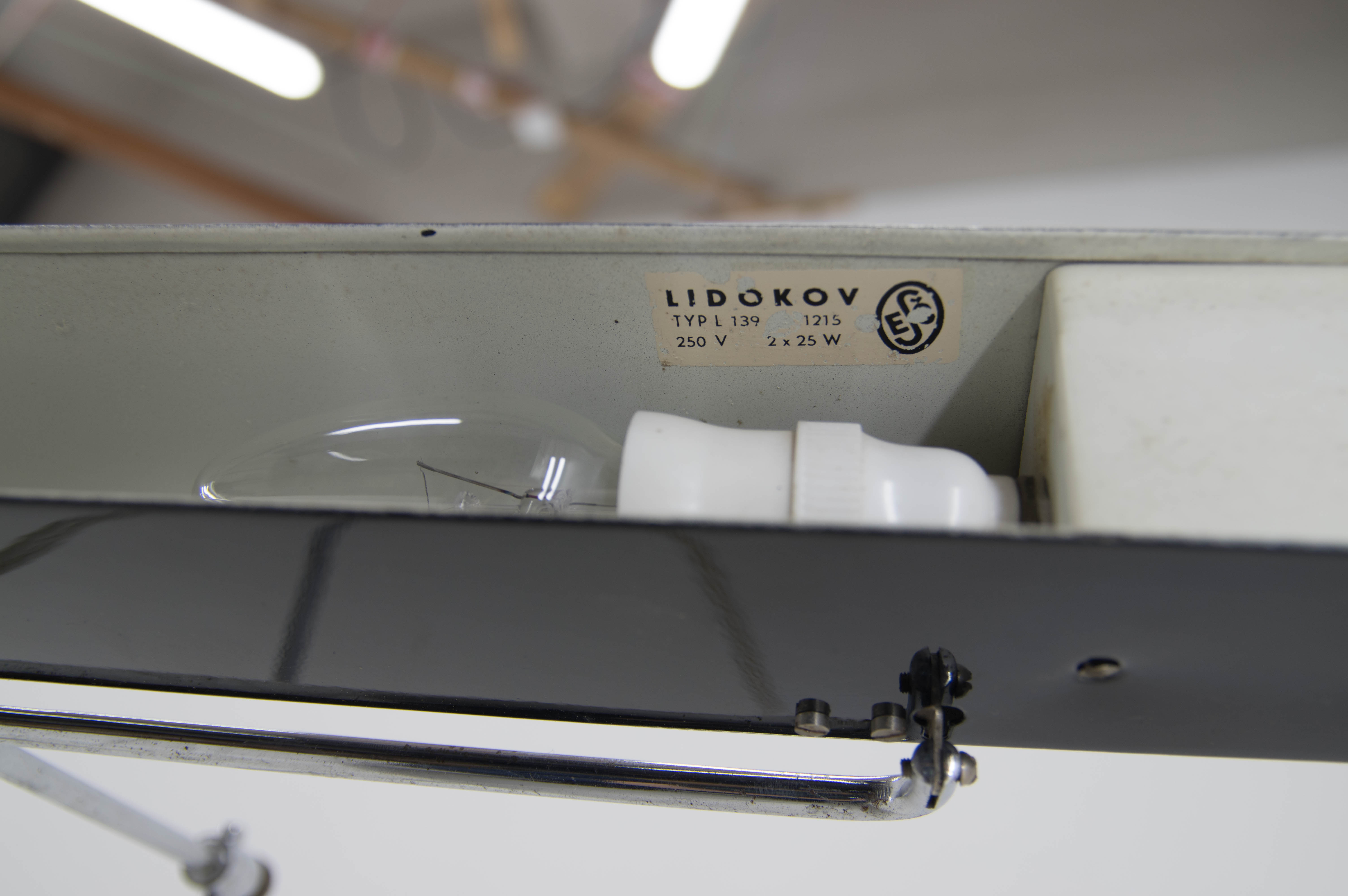 Adjustable table lamp by Lidokov, 1960