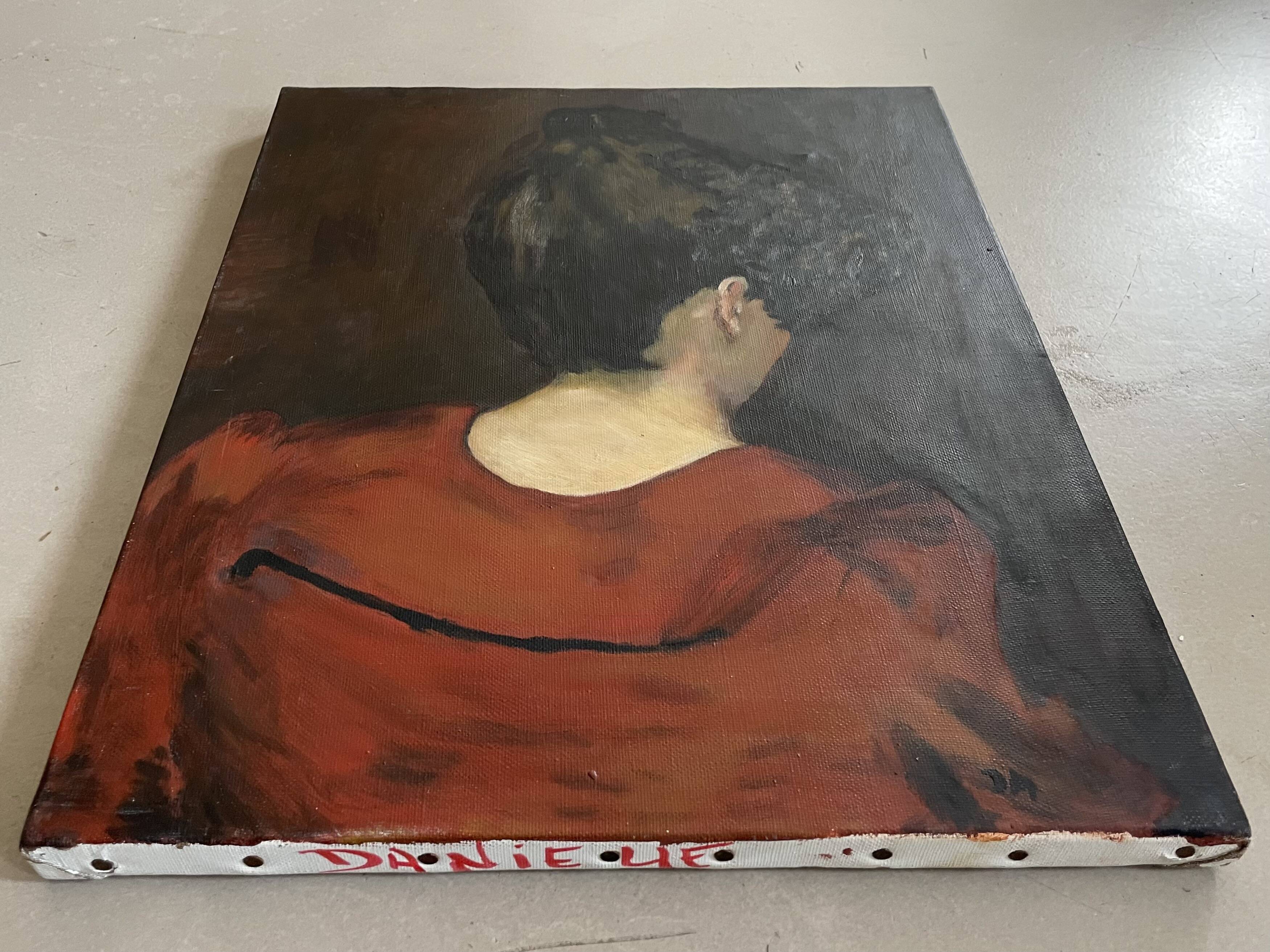 Painting, portrait from behind