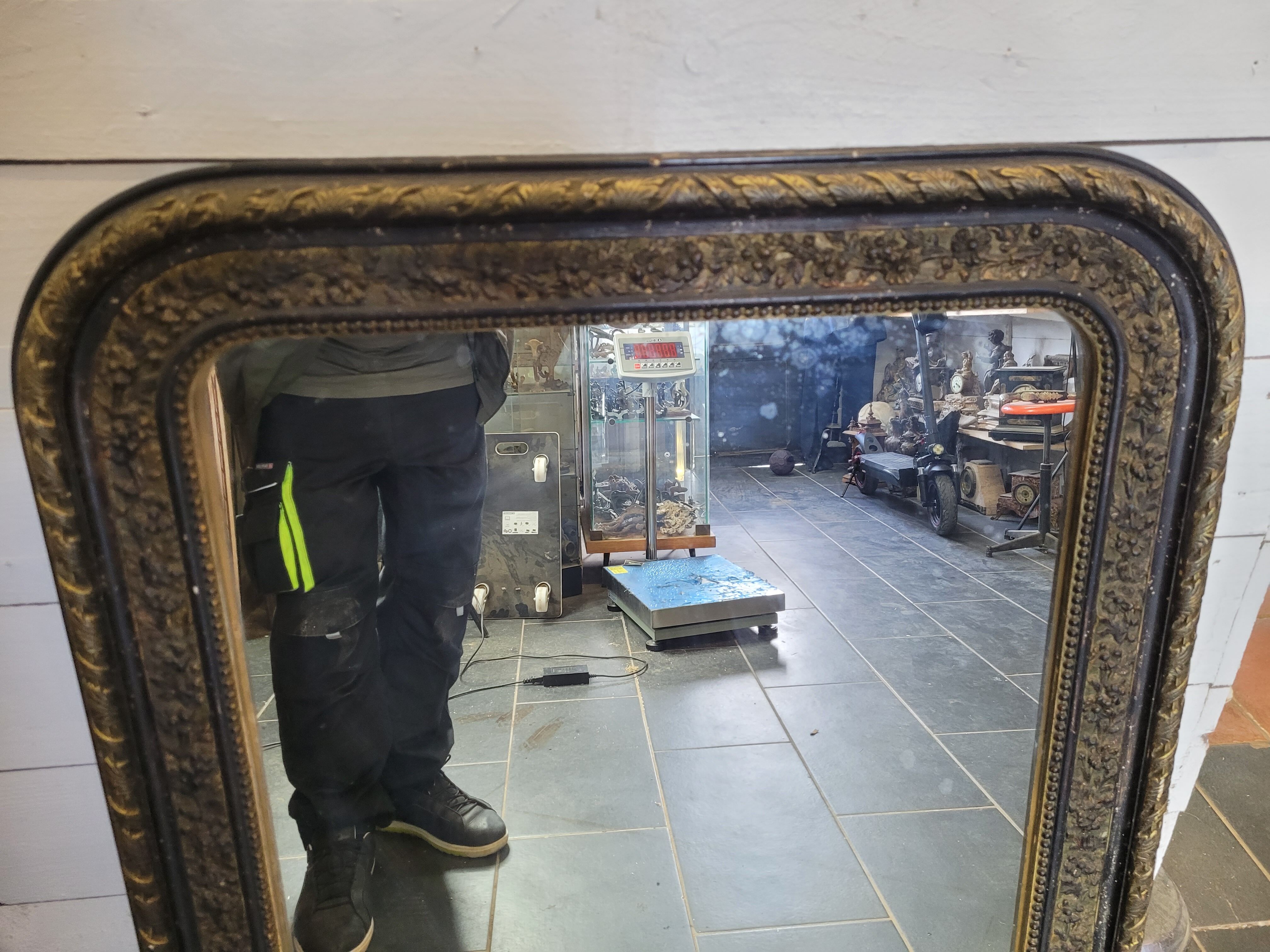 Old mirror Napoleon III, 101×74cms