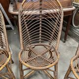4 bamboo chairs