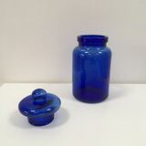 Vintage cobalt blue glass pot