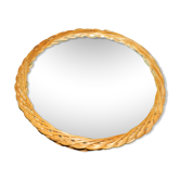 Rattan mirror 28x28cm