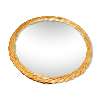 Rattan mirror 28x28cm