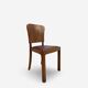 Set of 4 Art Deco dining chairs in walnut, Italy, 1930s-1940s.