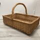 Panier en osier rectangle vintage