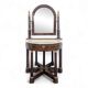 Rare Empire period half-mirror dressing table