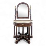 Rare Empire period half-mirror dressing table