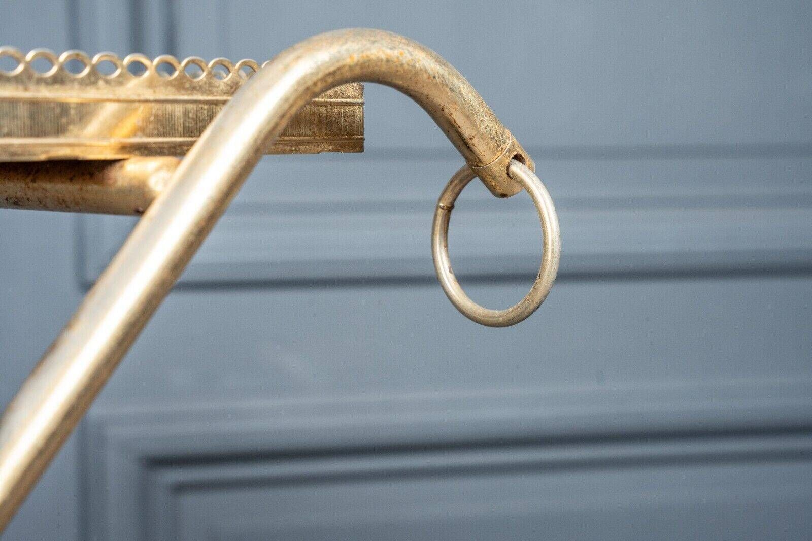 Rolling bar trolley in gold metal and black opaline two trays 1960