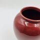 Vase vintage en céramique émaillée rouge bordeaux