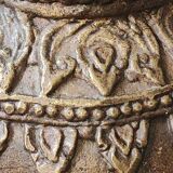 Cloche de temple antique/décor lord ganesh feng-shui. en bronze patiné brune