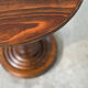 French sculptural turned oak pedestal side table, 1960s