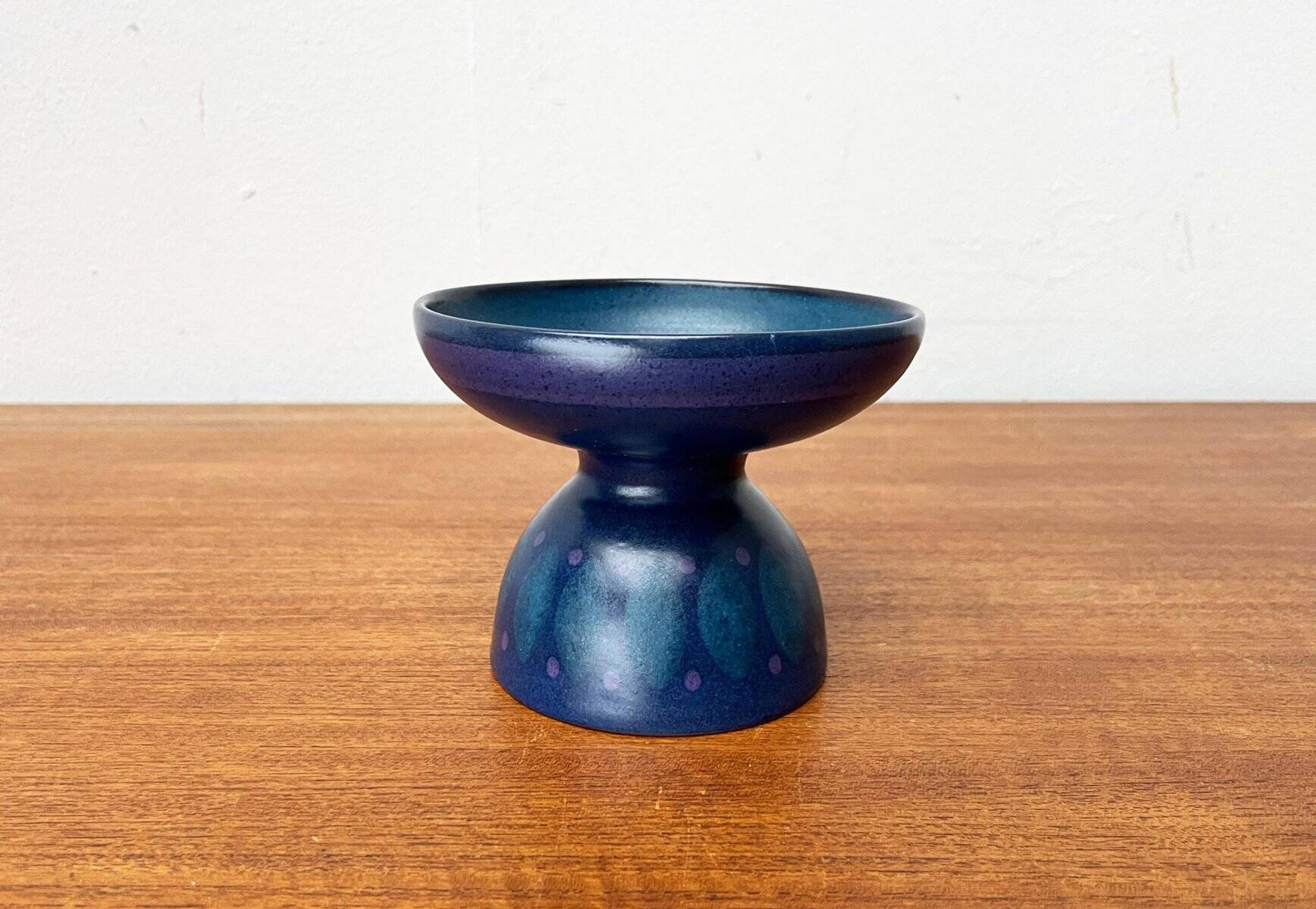 Vintage pottery candlestick from West Germany by KMK Keramik Manufaktur Kupfermühle, 1970s.