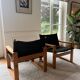 Mid Century Pair of Armchairs by Georg Jensen for Bernstorffsminde, Original Black Velvet