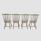 Four Mid-Century Modern Italian Lacquer Dining chairs by Pizzetti Roma, 60