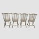 Four Mid-Century Modern Italian Lacquer Dining chairs by Pizzetti Roma, 60