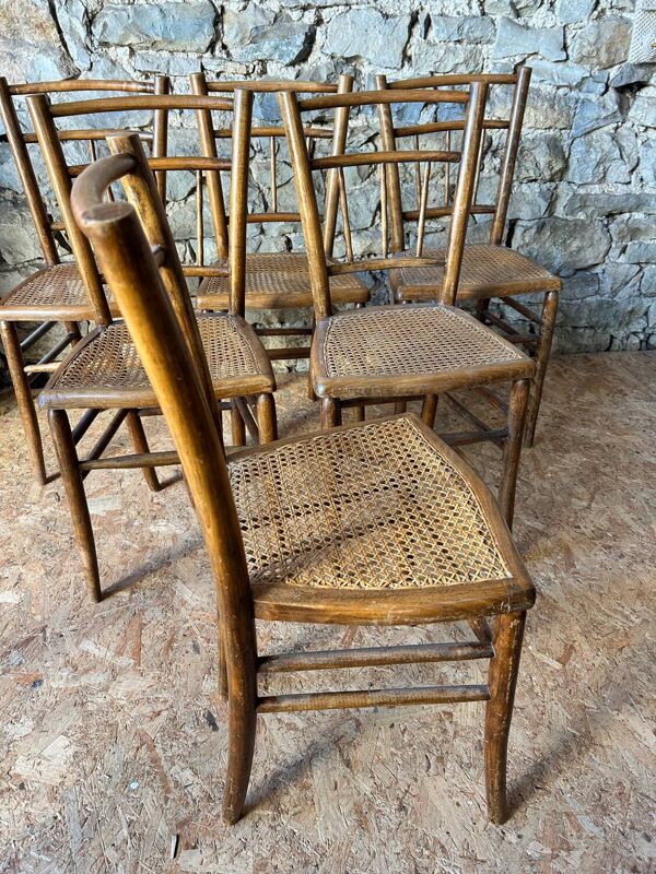 Chaises bistrot cannées