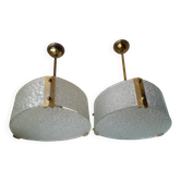 2 glass pendants from the 1970s