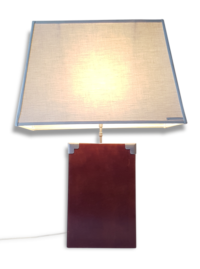 Lampe en cuir ou simili-cuir 1970 vintage 70's