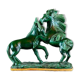 Sculpture En Céramique Emaillée , Deux Chevaux , Signée R. Prunet, XXe Sièc