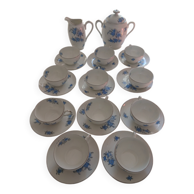 Service à café ancien en porcelaine de Limoges – F. Legrand & Cie