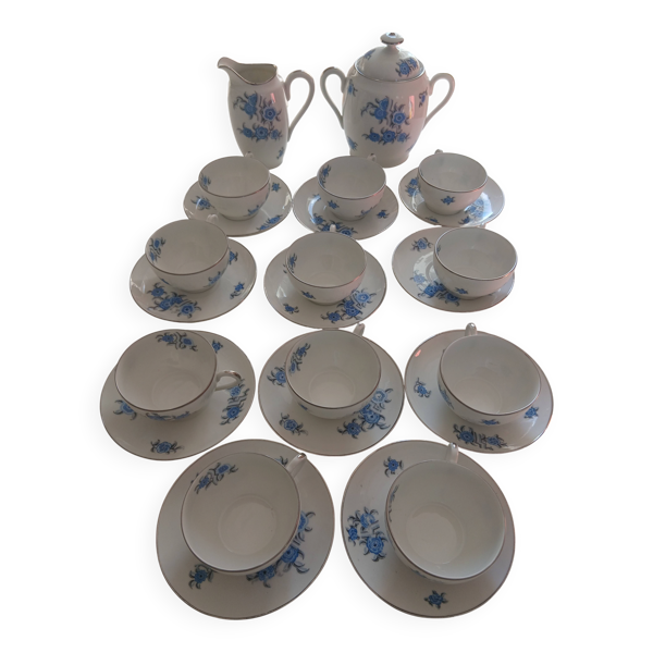 Service à café ancien en porcelaine de Limoges – F. Legrand & Cie