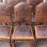 set of twelve Cordoba leather chairs from the 19th century