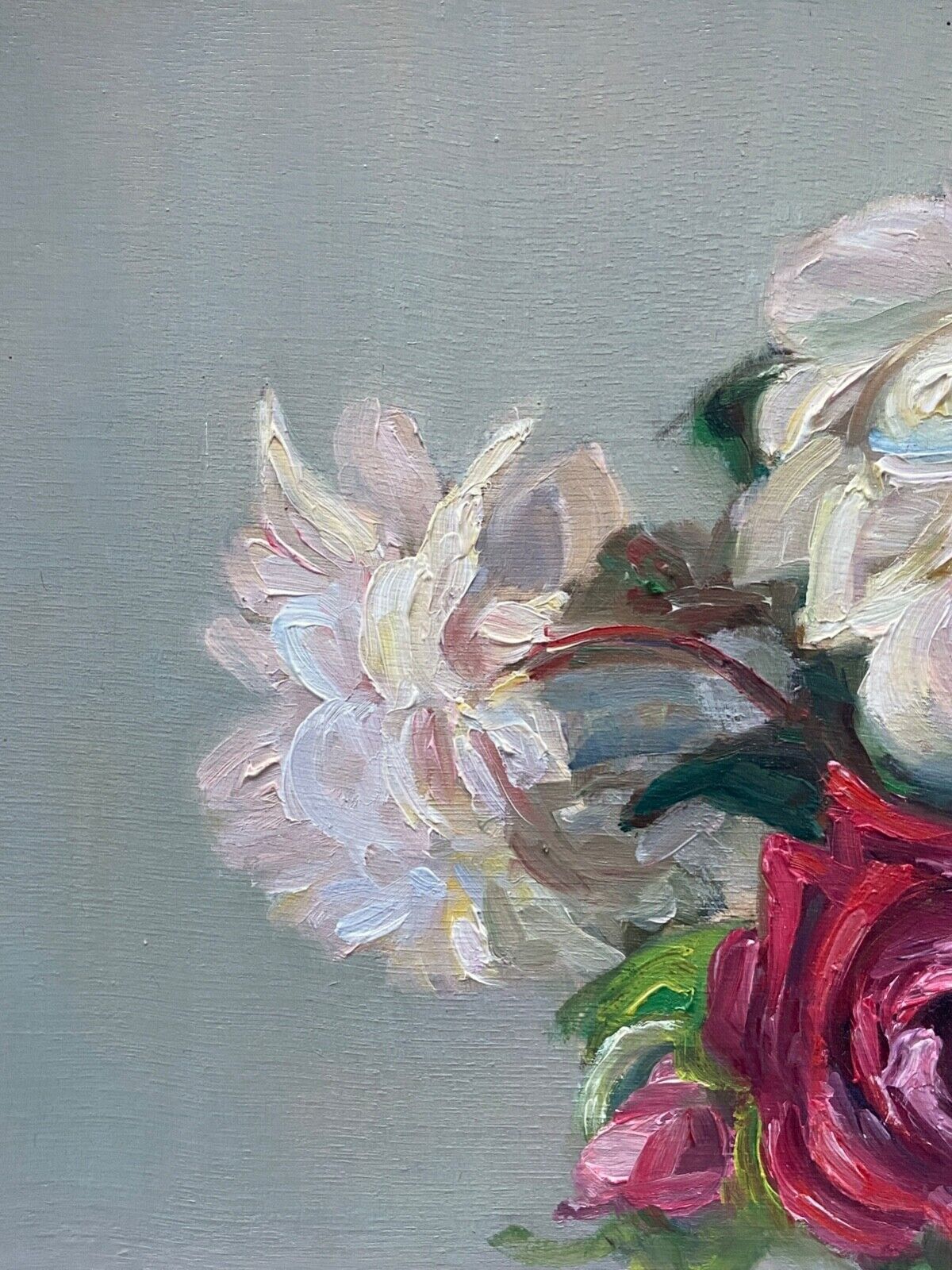 Oil on panel by jeanne prin still life with flowers mid xxe