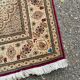 Handmade burgundy wool Persian rug 100x155cm