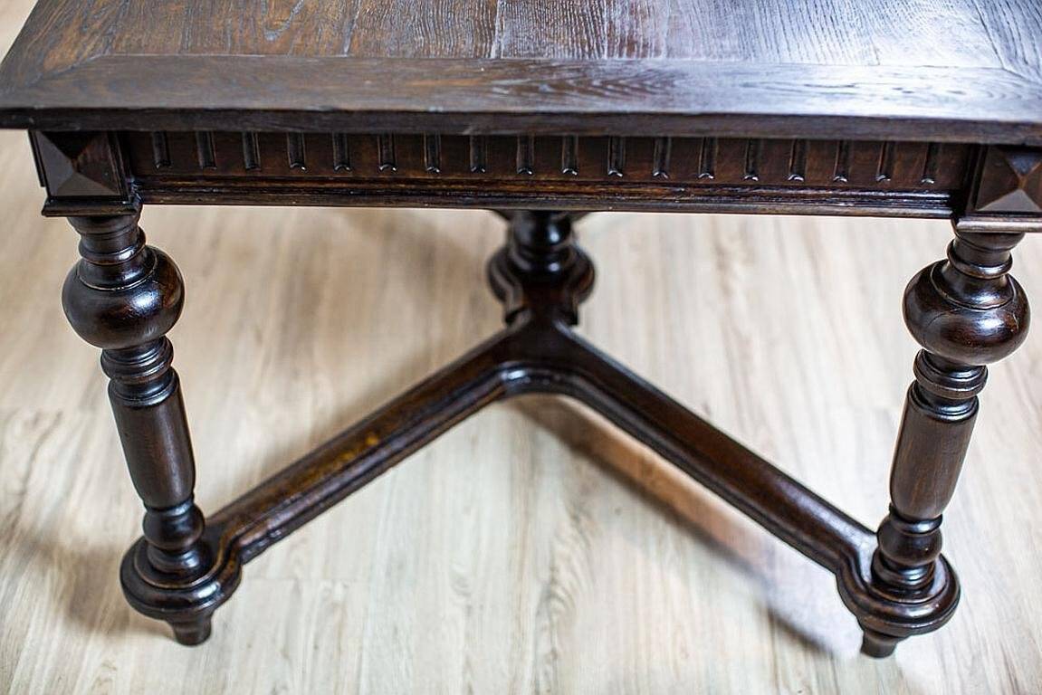 Antique Rectangular Oak Dining Table, 1890s