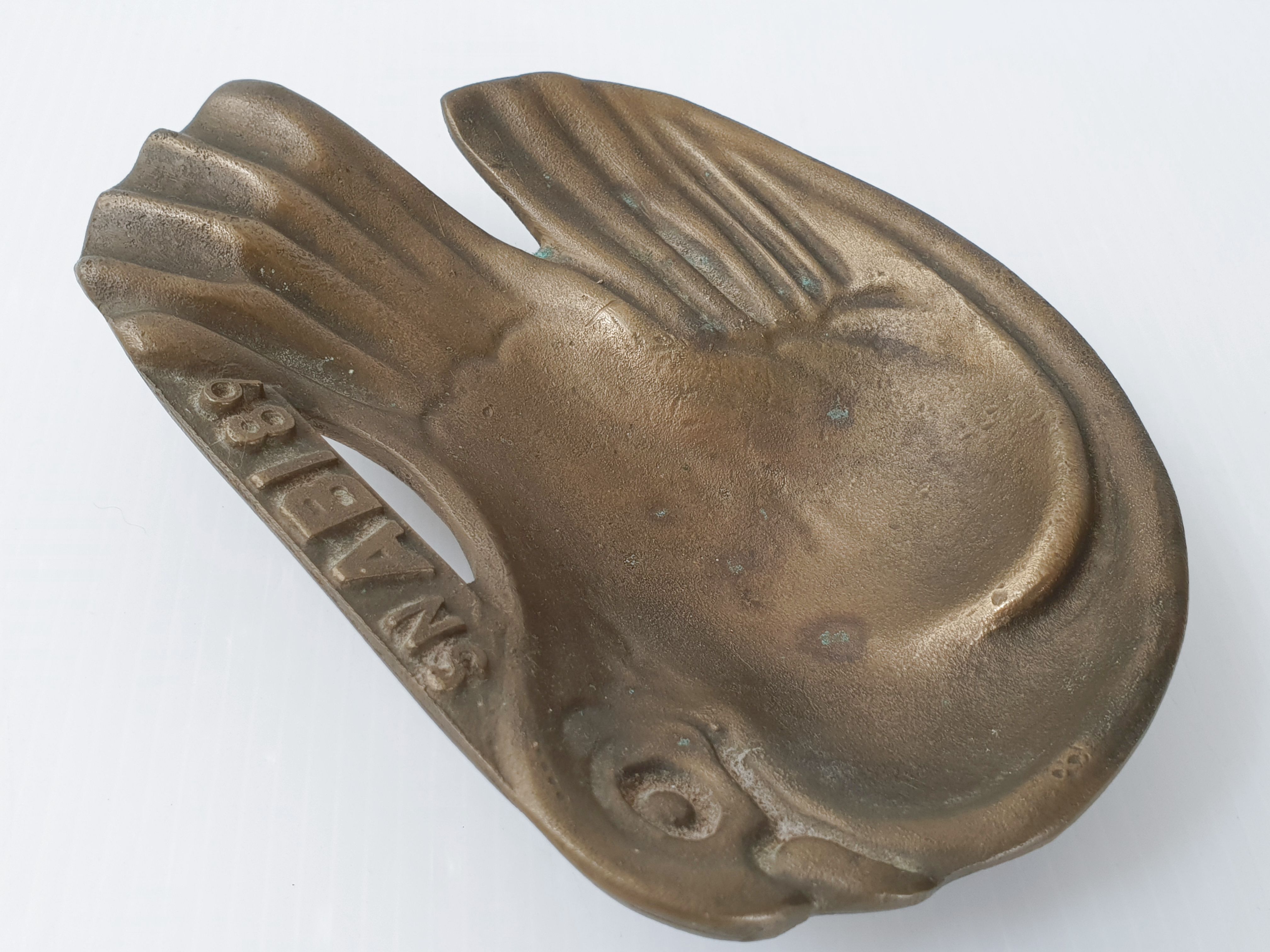 Vintage bronze pocket empty