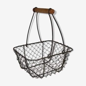 Metal and wood basket