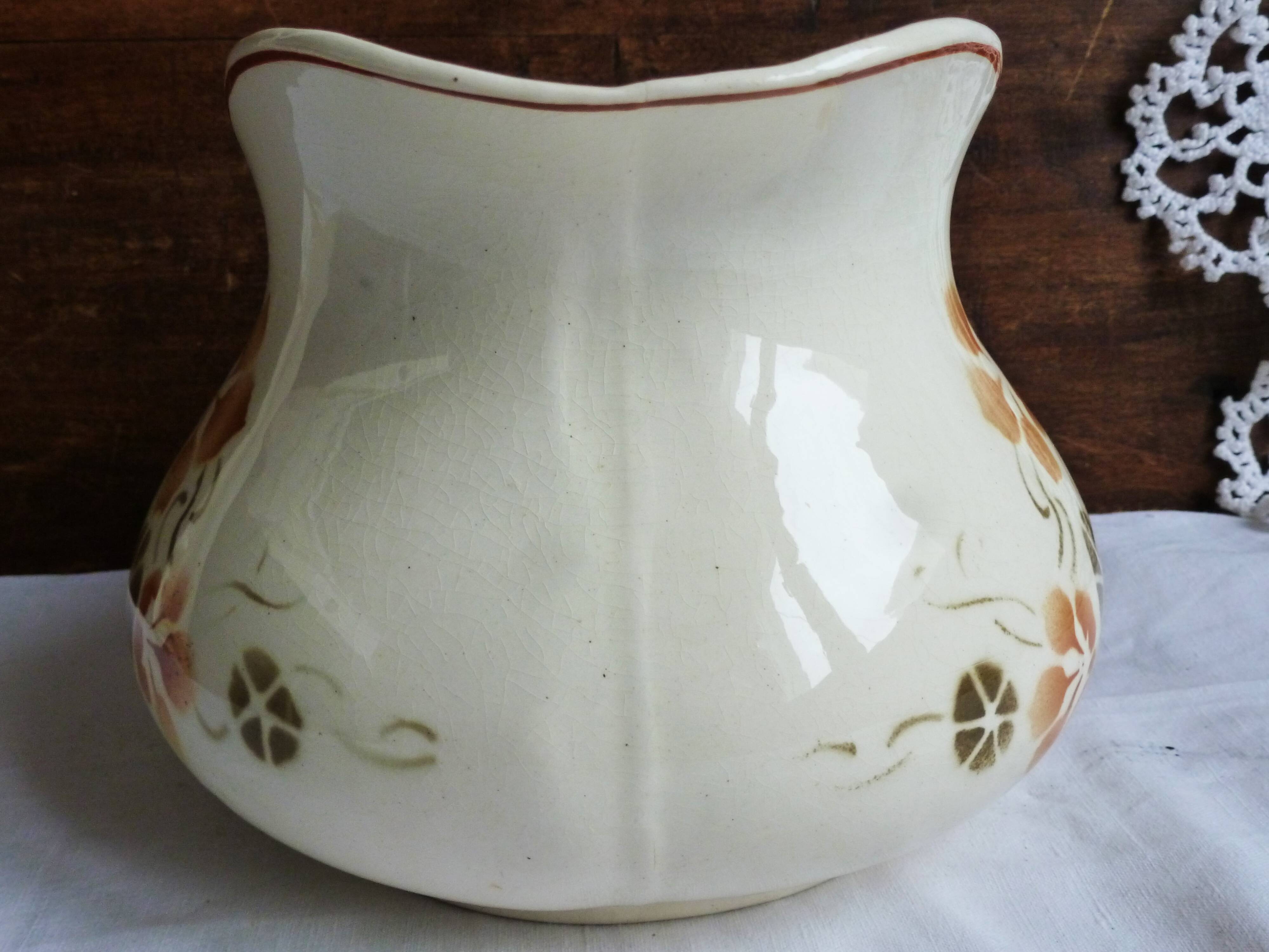 Cruche de bains, broc vintage de bains, décoration salle de bains