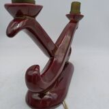 St clément candlestick lamp. bordeaux art deco ceramic
