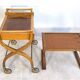 Beautiful pair of vintage teak tables – Serving table - Benoit-Guyot Lyon