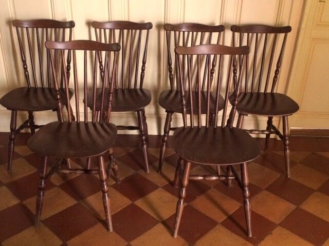 Set of six chairs Baumann model Tacoma