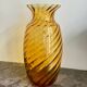 Amber blown glass vase