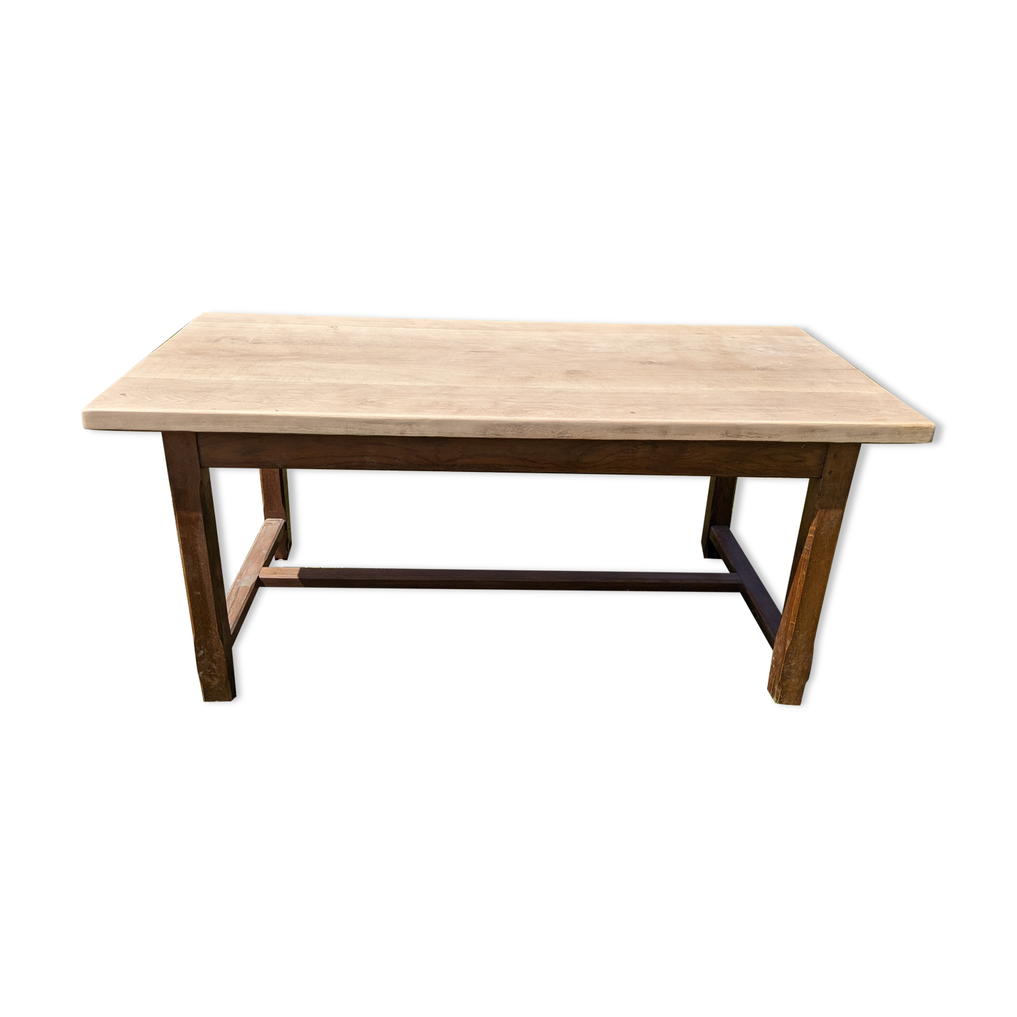 Old farmhouse table in chene circa 1950