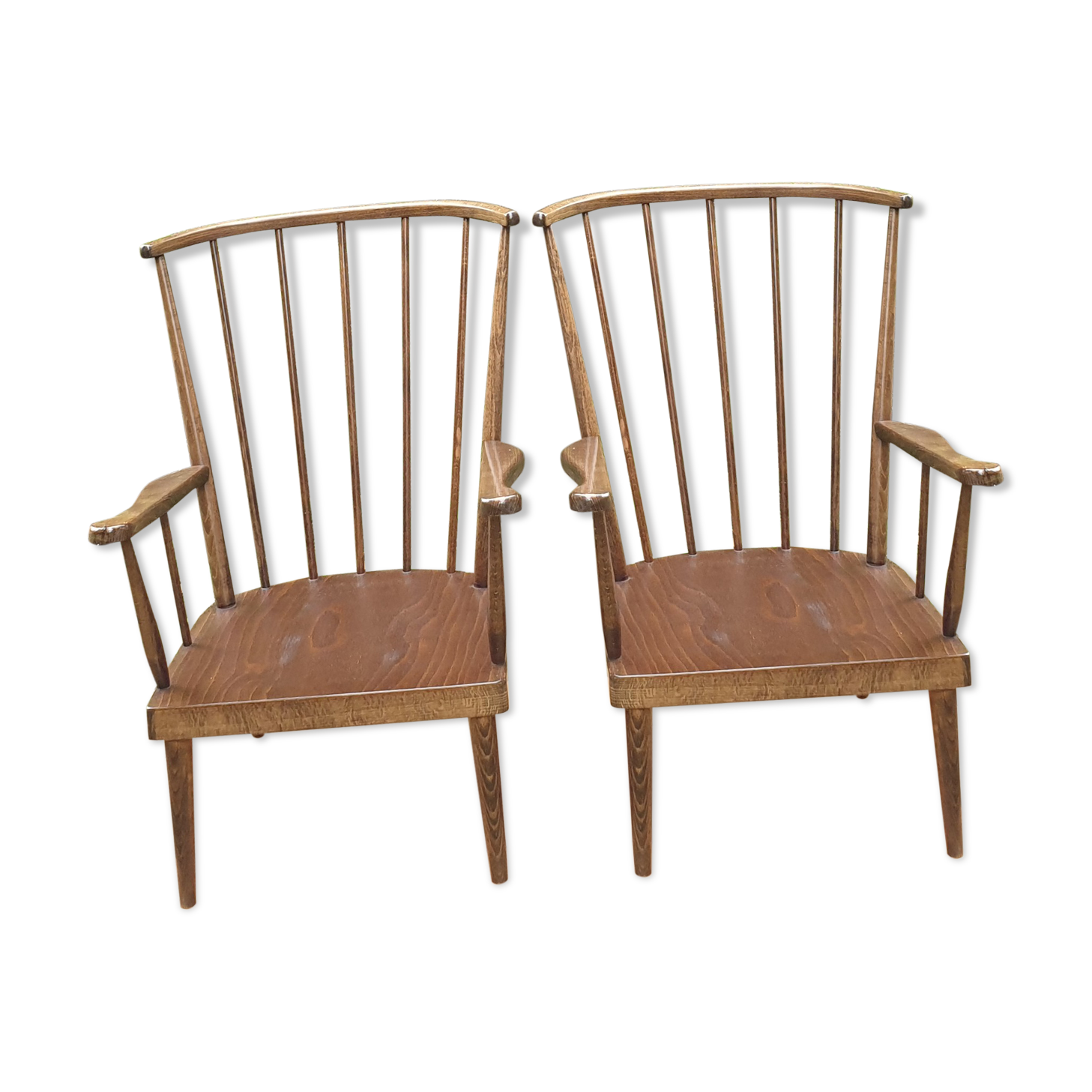 Baumann fan armchair pair